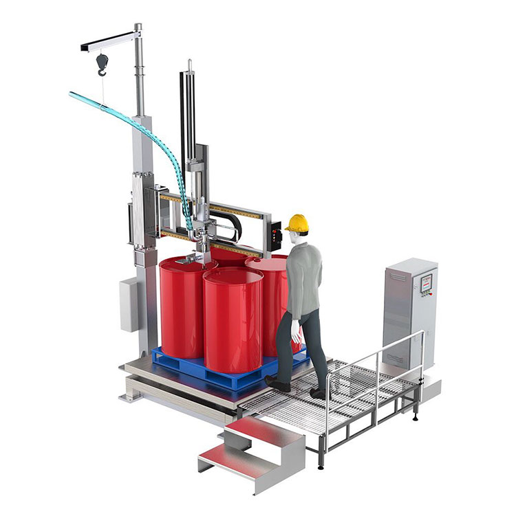 IBC Barrel Rocker Type Lithium Battery Vökvafyllingarvél